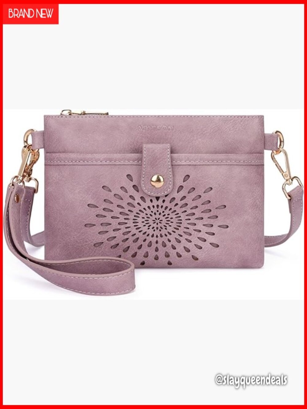 Convertible RFID Wristlet Crossbody Clutch Purse with Adjustable Strap